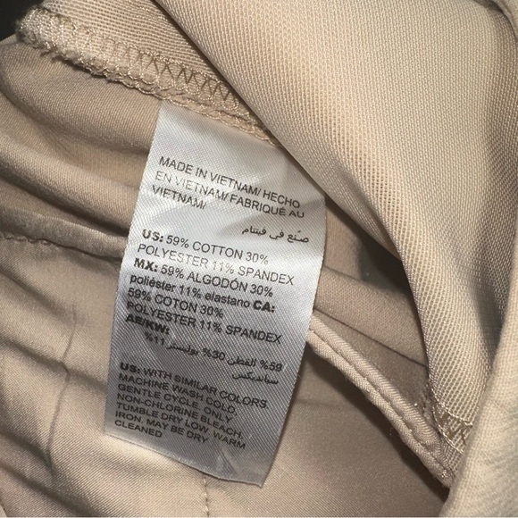 Chico’s Beige Pants Women’s Size 8R (1R) Stretch Ankle Slim Trousers - Picture 6 of 8